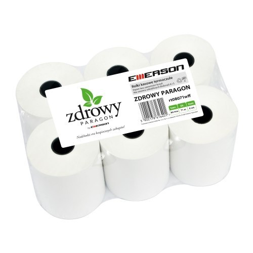 THERMAL ROLL - HEALTHY RECEIPT 80 MM X 71 M BOX = 36 EMERSON ROLLS